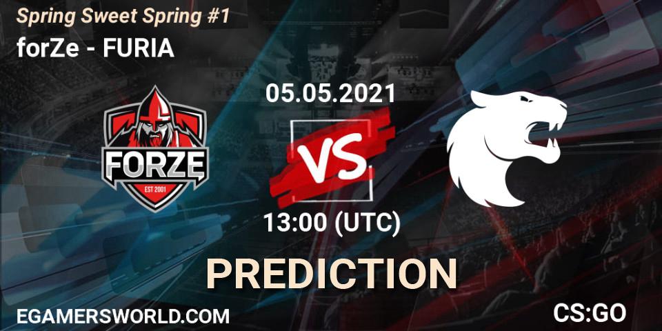 Prognose für das Spiel forZe VS FURIA. 05.05.2021 at 13:00. Counter-Strike (CS2) - Spring Sweet Spring #1