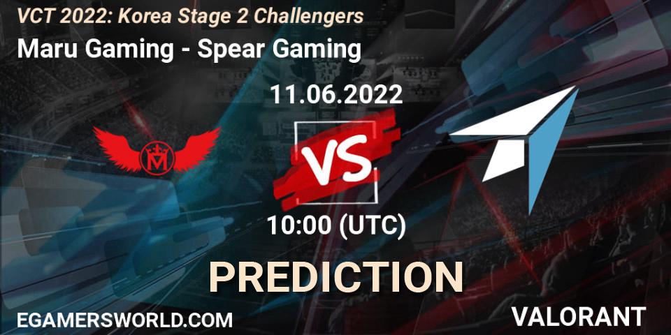 Prognose für das Spiel Maru Gaming VS Spear Gaming. 11.06.2022 at 10:30. VALORANT - VCT 2022: Korea Stage 2 Challengers