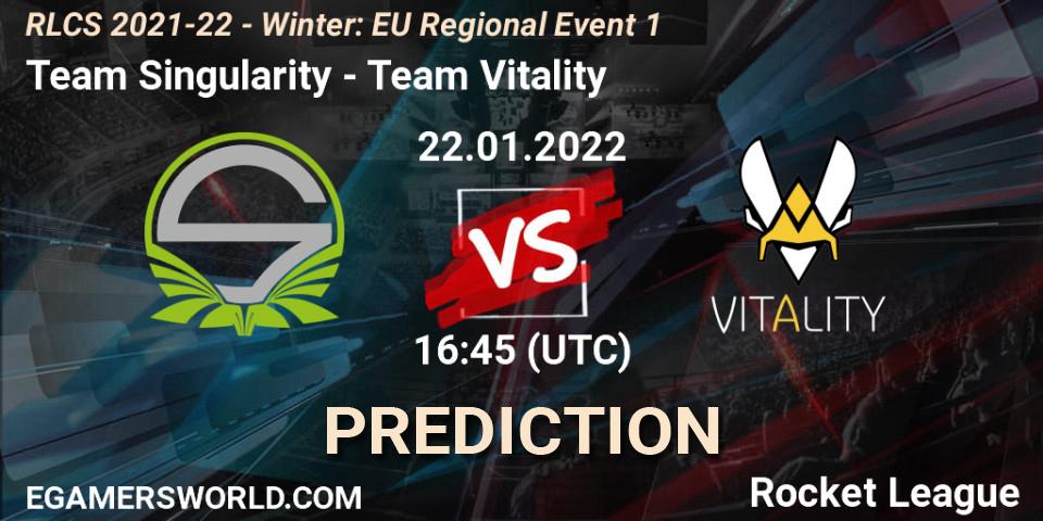 Prognose für das Spiel Team Singularity VS Team Vitality. 22.01.22. Rocket League - RLCS 2021-22 - Winter: EU Regional Event 1