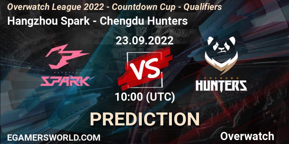 Prognose für das Spiel Hangzhou Spark VS Chengdu Hunters. 23.09.22. Overwatch - Overwatch League 2022 - Countdown Cup - Qualifiers