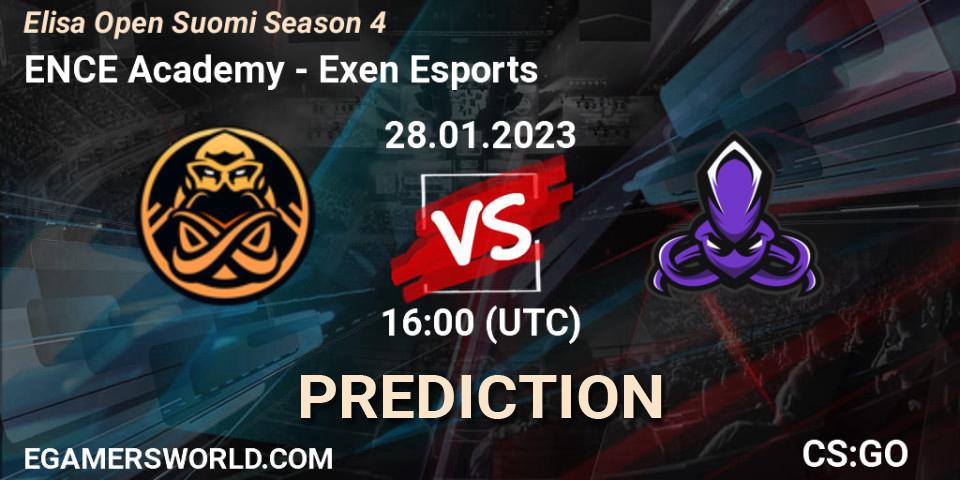 Prognose für das Spiel ENCE Academy VS Exen Esports. 28.01.23. CS2 (CS:GO) - Elisa Open Suomi Season 4