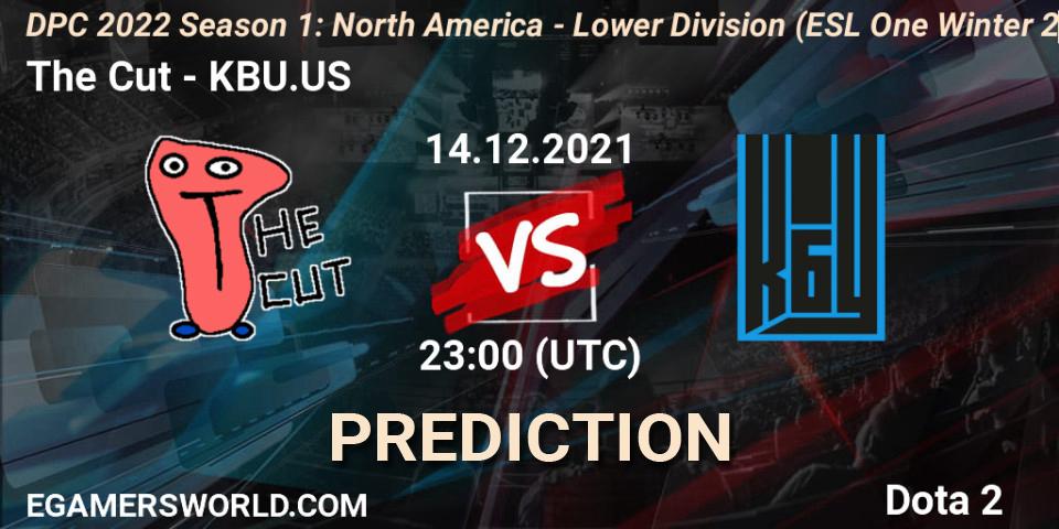 Prognose für das Spiel The Cut VS KBU.US. 14.12.2021 at 22:56. Dota 2 - DPC 2022 Season 1: North America - Lower Division (ESL One Winter 2021)