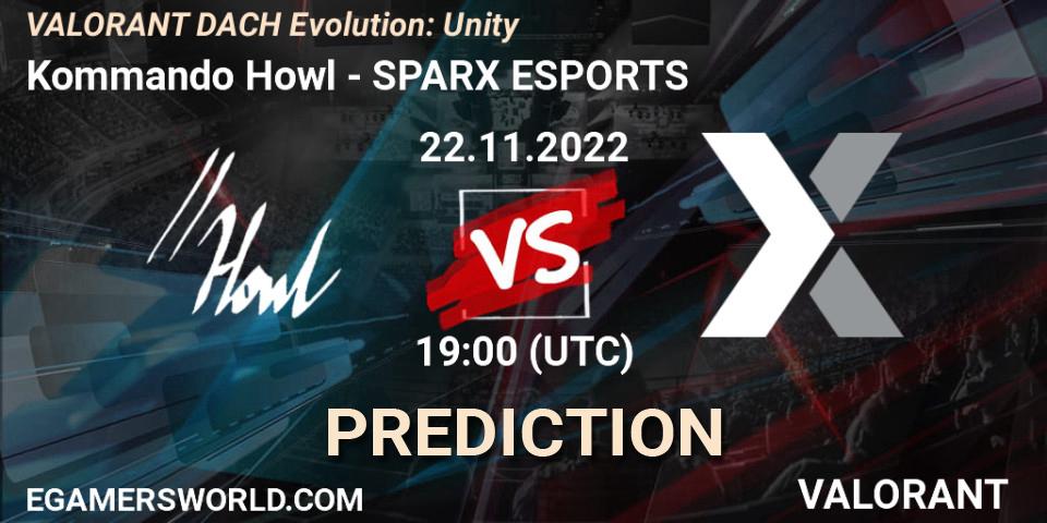 Prognose für das Spiel Kommando Howl VS SPARX ESPORTS. 22.11.22. VALORANT - VALORANT DACH Evolution: Unity