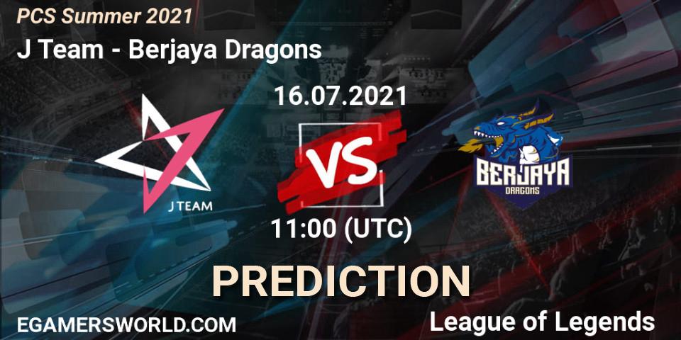 Prognose für das Spiel J Team VS Berjaya Dragons. 16.07.2021 at 11:00. LoL - PCS Summer 2021