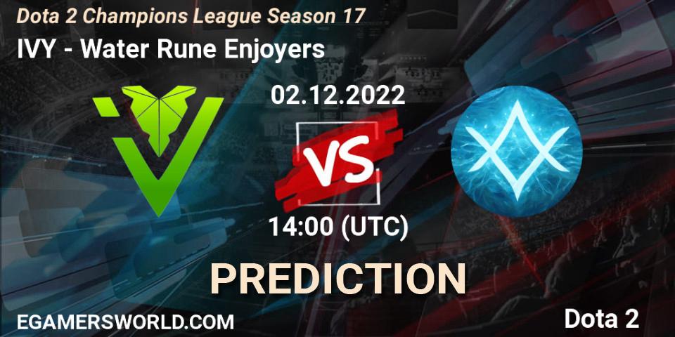 Prognose für das Spiel IVY VS GameAcces. 02.12.22. Dota 2 - Dota 2 Champions League Season 17