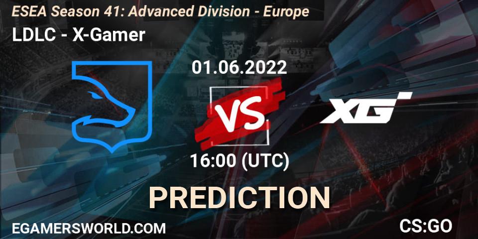 Prognose für das Spiel LDLC VS X-Gamer. 01.06.2022 at 16:00. Counter-Strike (CS2) - ESEA Season 41: Advanced Division - Europe