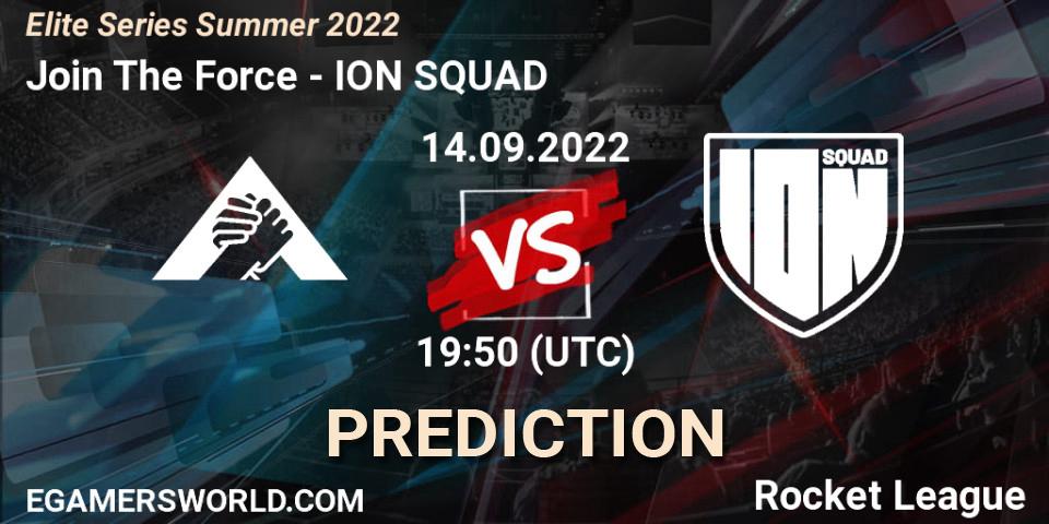 Prognose für das Spiel Join The Force VS ION SQUAD. 14.09.2022 at 19:50. Rocket League - Elite Series Summer 2022