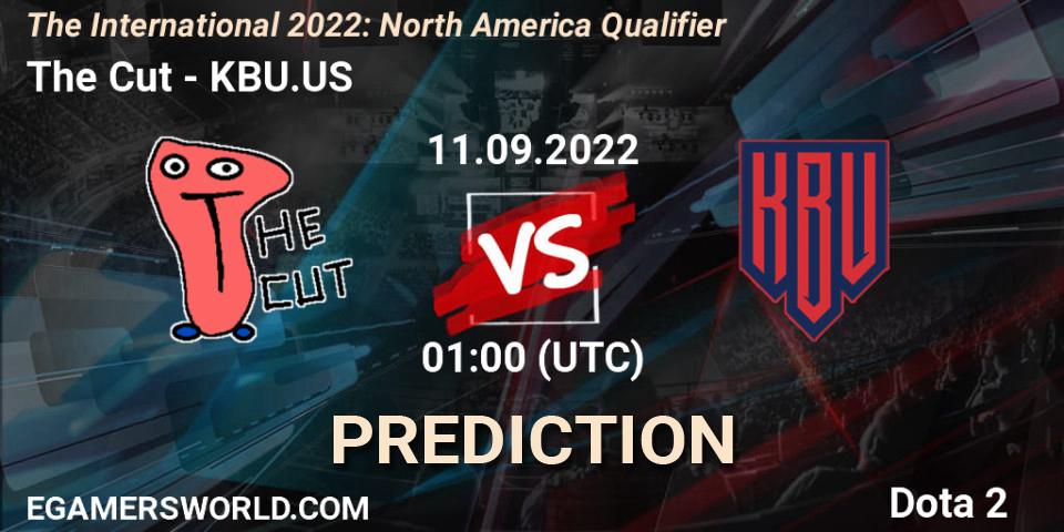Prognose für das Spiel The Cut VS KBU.US. 11.09.2022 at 01:20. Dota 2 - The International 2022: North America Qualifier