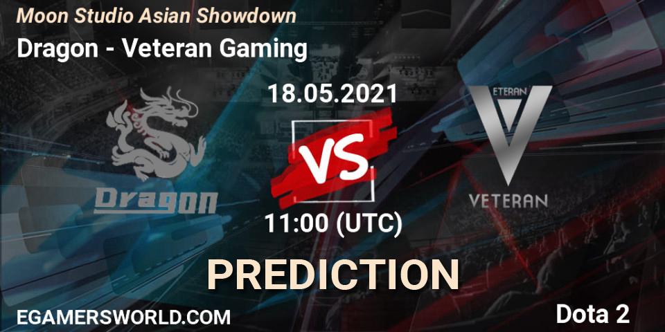 Prognose für das Spiel Dragon VS Veteran Gaming. 18.05.2021 at 11:05. Dota 2 - Moon Studio Asian Showdown