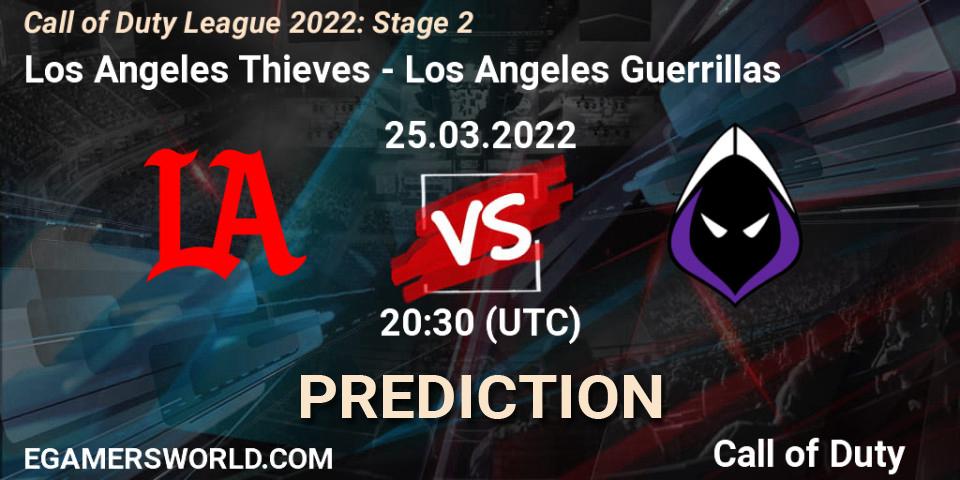 Prognose für das Spiel Los Angeles Thieves VS Los Angeles Guerrillas. 25.03.22. Call of Duty - Call of Duty League 2022: Stage 2