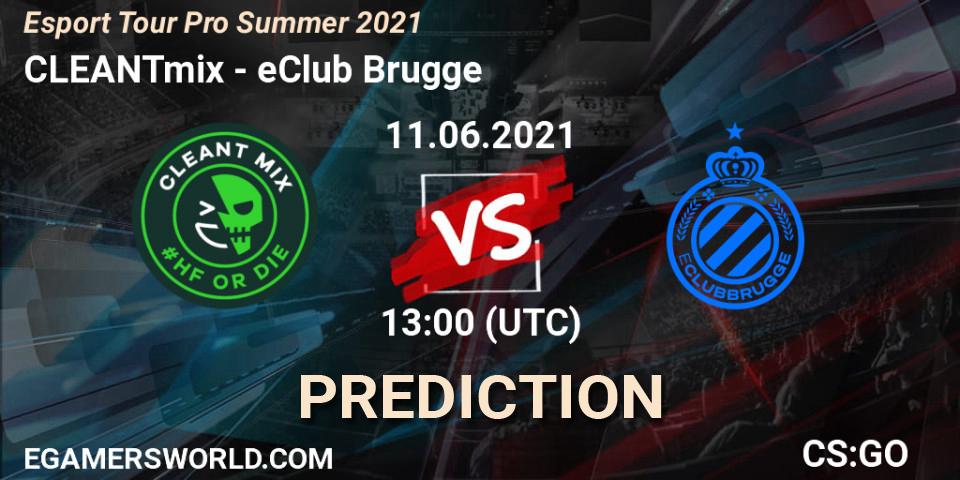 Prognose für das Spiel CLEANTmix VS Club Brugge. 11.06.2021 at 13:00. Counter-Strike (CS2) - Esport Tour Pro Summer 2021