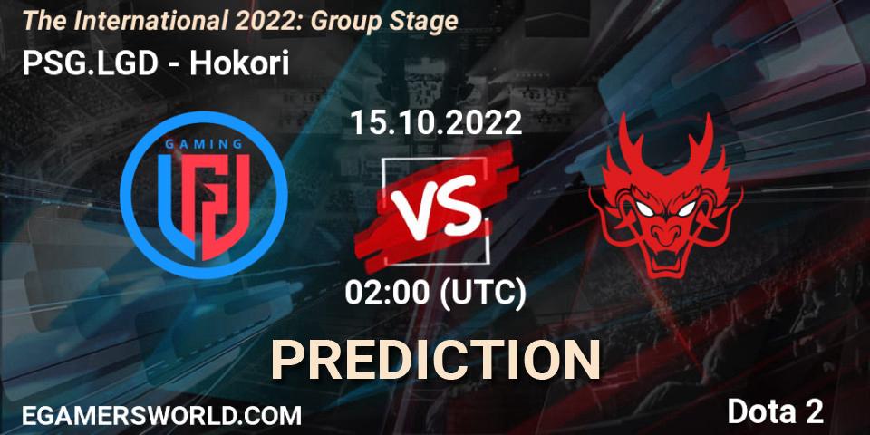 Prognose für das Spiel PSG.LGD VS Hokori. 15.10.2022 at 02:27. Dota 2 - The International 2022: Group Stage