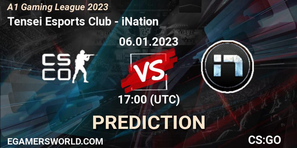 Prognose für das Spiel Tensei Esports Club VS iNation. 06.01.2023 at 17:00. Counter-Strike (CS2) - A1 Gaming League 2023