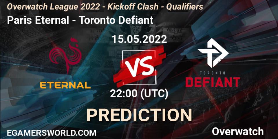 Prognose für das Spiel Paris Eternal VS Toronto Defiant. 15.05.22. Overwatch - Overwatch League 2022 - Kickoff Clash - Qualifiers