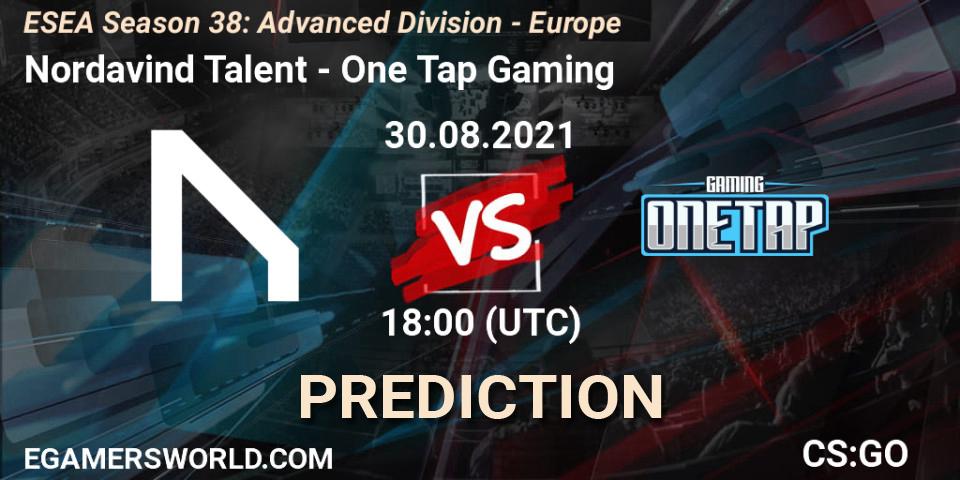 Prognose für das Spiel Nordavind Talent VS One Tap Gaming. 30.08.2021 at 18:00. Counter-Strike (CS2) - ESEA Season 38: Advanced Division - Europe