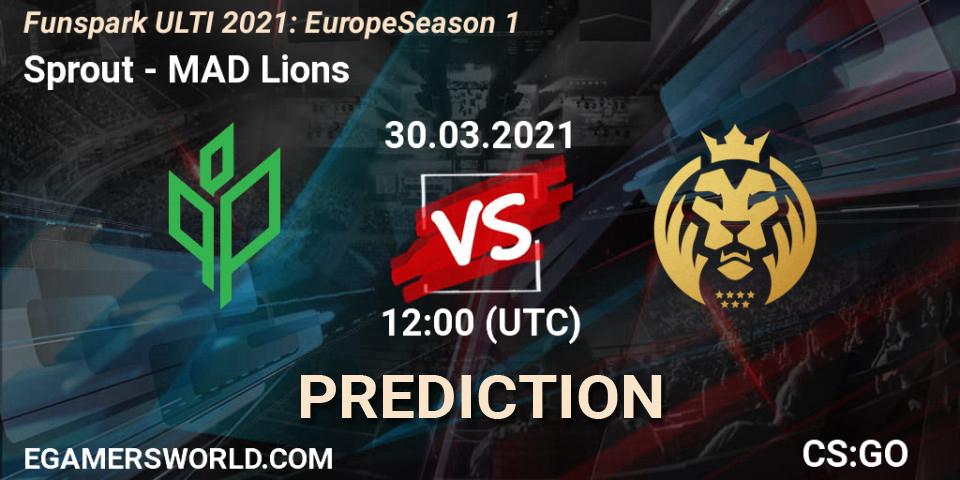 Prognose für das Spiel Sprout VS MAD Lions. 30.03.2021 at 12:00. Counter-Strike (CS2) - Funspark ULTI 2021: Europe Season 1