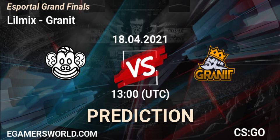 Prognose für das Spiel Lilmix VS Granit. 18.04.21. CS2 (CS:GO) - Esportal Grand Finals