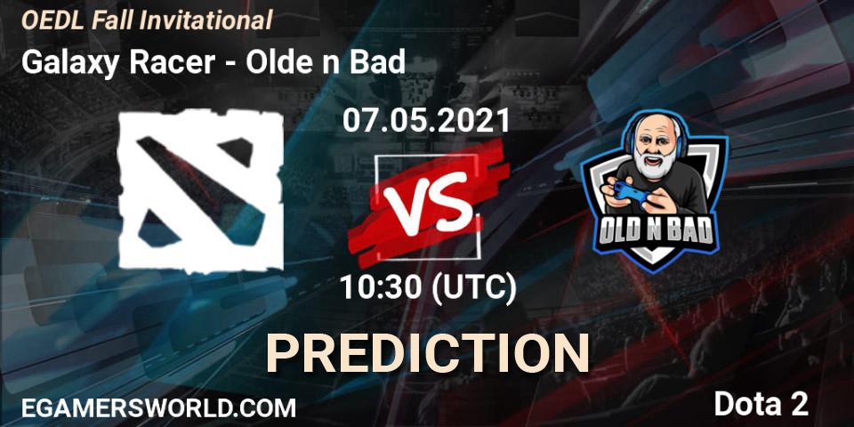Prognose für das Spiel Galaxy Racer VS Olde n Bad. 07.05.2021 at 09:08. Dota 2 - OEDL Fall Invitational