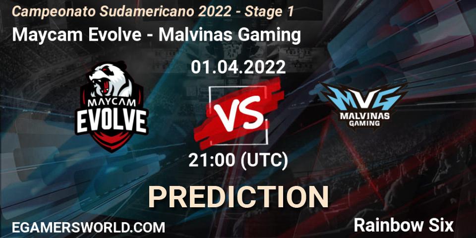 Prognose für das Spiel Maycam Evolve VS Malvinas Gaming. 01.04.2022 at 23:00. Rainbow Six - Campeonato Sudamericano 2022 - Stage 1