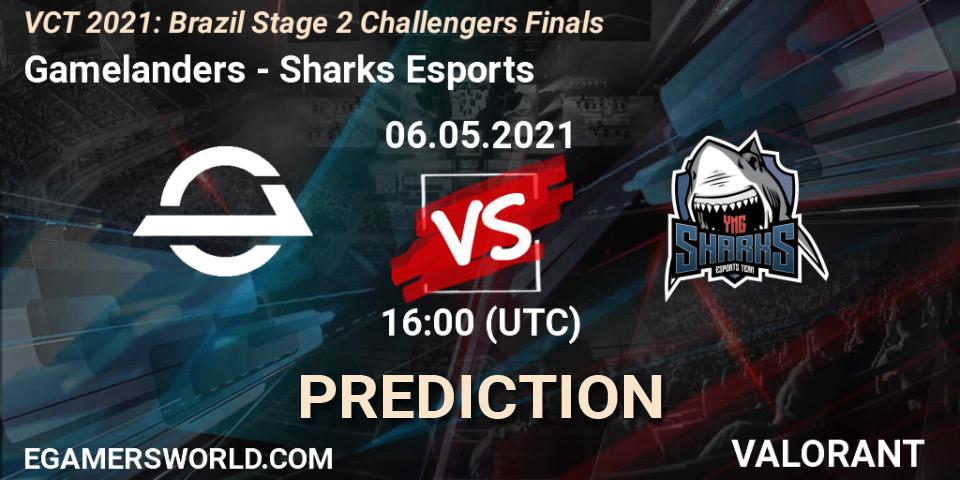 Prognose für das Spiel Gamelanders VS Sharks Esports. 06.05.2021 at 16:00. VALORANT - VCT 2021: Brazil Stage 2 Challengers Finals