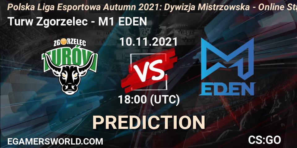Prognose für das Spiel Turów Zgorzelec VS M1 EDEN. 10.11.2021 at 18:00. Counter-Strike (CS2) - Polska Liga Esportowa Autumn 2021: Dywizja Mistrzowska - Online Stage