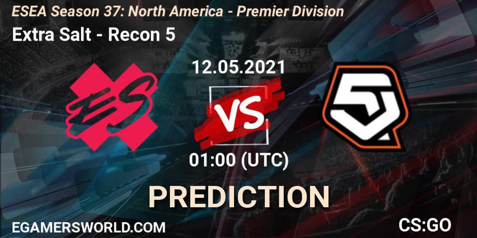 Prognose für das Spiel Extra Salt VS Recon 5. 12.05.2021 at 01:00. Counter-Strike (CS2) - ESEA Season 37: North America - Premier Division