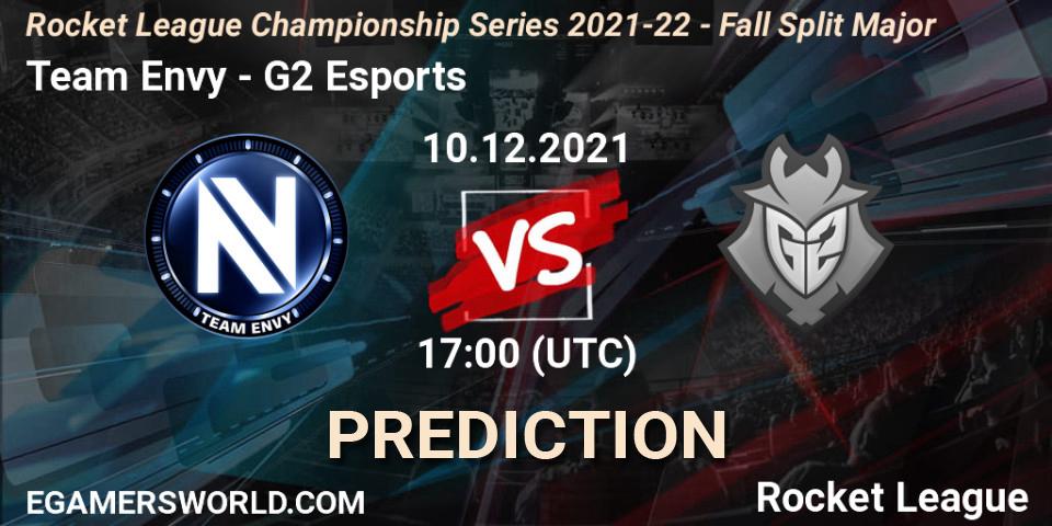 Prognose für das Spiel Team Envy VS G2 Esports. 10.12.21. Rocket League - RLCS 2021-22 - Fall Split Major