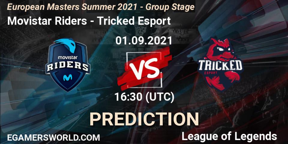 Prognose für das Spiel Movistar Riders VS Tricked Esport. 01.09.21. LoL - European Masters Summer 2021 - Group Stage