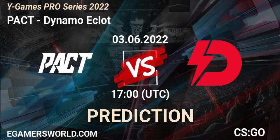 Prognose für das Spiel PACT VS Dynamo Eclot. 03.06.2022 at 17:00. Counter-Strike (CS2) - Y-Games PRO Series 2022