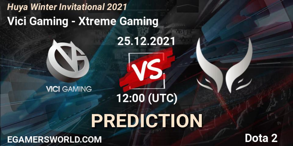 Prognose für das Spiel Vici Gaming VS Xtreme Gaming. 25.12.21. Dota 2 - Huya Winter Invitational 2021