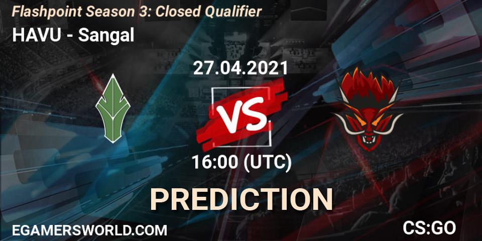 Prognose für das Spiel HAVU VS Sangal. 27.04.2021 at 16:00. Counter-Strike (CS2) - Flashpoint Season 3: Closed Qualifier