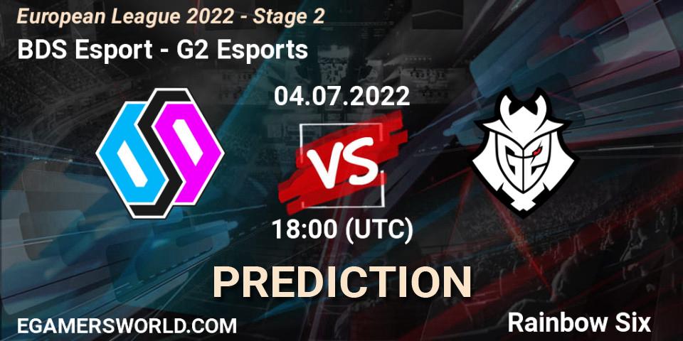Prognose für das Spiel BDS Esport VS G2 Esports. 04.07.22. Rainbow Six - European League 2022 - Stage 2