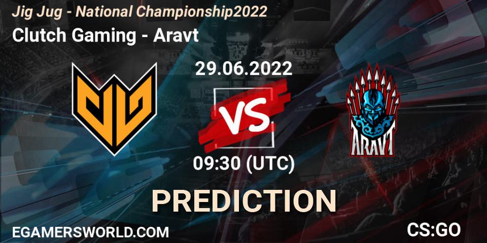 Prognose für das Spiel Clutch Gaming VS Aravt. 29.06.2022 at 09:30. Counter-Strike (CS2) - Jig Jug - National Championship 2022