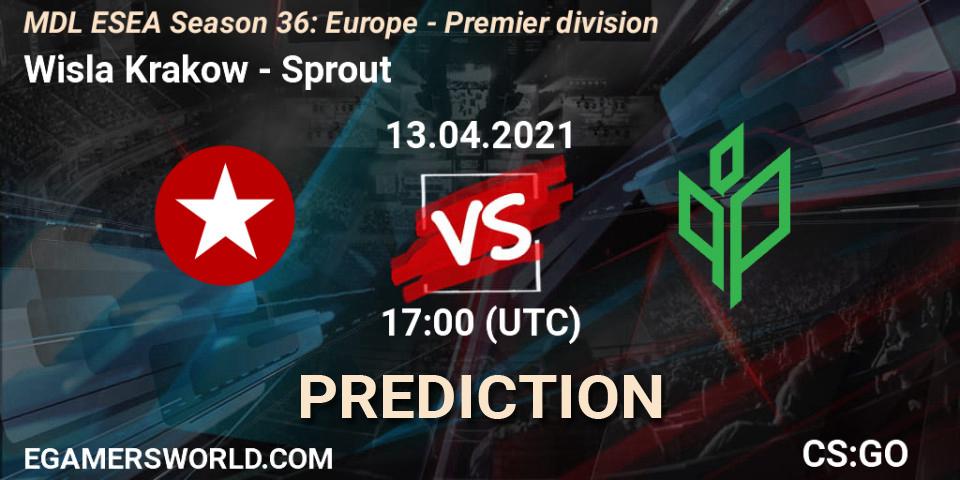 Prognose für das Spiel Wisla Krakow VS Sprout. 13.04.21. CS2 (CS:GO) - MDL ESEA Season 36: Europe - Premier division