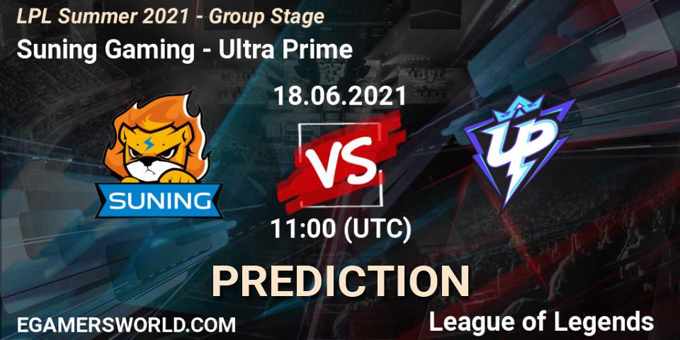 Prognose für das Spiel Suning Gaming VS Ultra Prime. 18.06.2021 at 12:00. LoL - LPL Summer 2021 - Group Stage