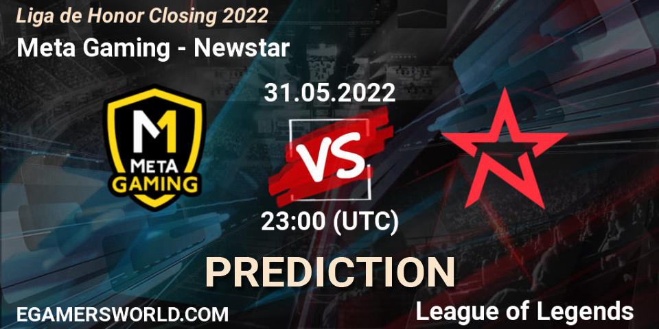 Prognose für das Spiel Meta Gaming VS Newstar. 31.05.2022 at 23:00. LoL - Liga de Honor Closing 2022