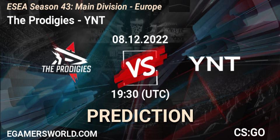 Prognose für das Spiel The Prodigies VS YNT. 09.12.22. CS2 (CS:GO) - ESEA Season 43: Main Division - Europe