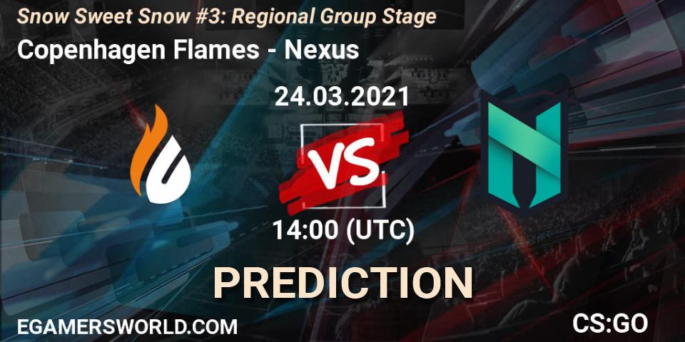 Prognose für das Spiel Copenhagen Flames VS Nexus. 24.03.21. CS2 (CS:GO) - Snow Sweet Snow #3: Regional Group Stage