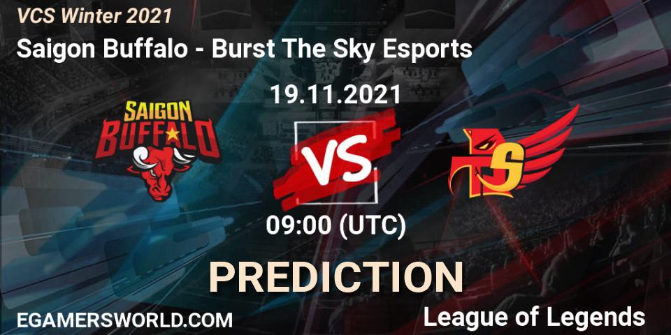 Prognose für das Spiel Saigon Buffalo VS Burst The Sky Esports. 19.11.2021 at 09:00. LoL - VCS Winter 2021