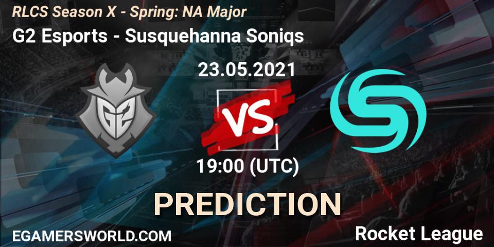 Prognose für das Spiel G2 Esports VS Susquehanna Soniqs. 23.05.2021 at 18:55. Rocket League - RLCS Season X - Spring: NA Major