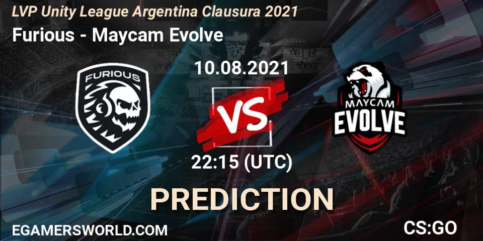Prognose für das Spiel Furious VS Maycam Evolve. 10.08.21. CS2 (CS:GO) - LVP Unity League Argentina Clausura 2021