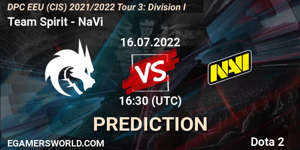 Prognose für das Spiel Team Spirit VS NaVi. 16.07.2022 at 16:49. Dota 2 - DPC EEU (CIS) 2021/2022 Tour 3: Division I