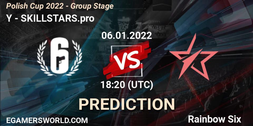 Prognose für das Spiel YŚ VS SKILLSTARS.pro. 06.01.2022 at 18:20. Rainbow Six - Polish Cup 2022 - Group Stage