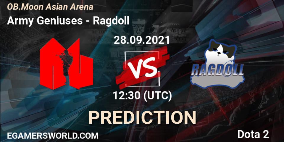 Prognose für das Spiel Army Geniuses VS Ragdoll. 28.09.2021 at 13:57. Dota 2 - OB.Moon Asian Arena