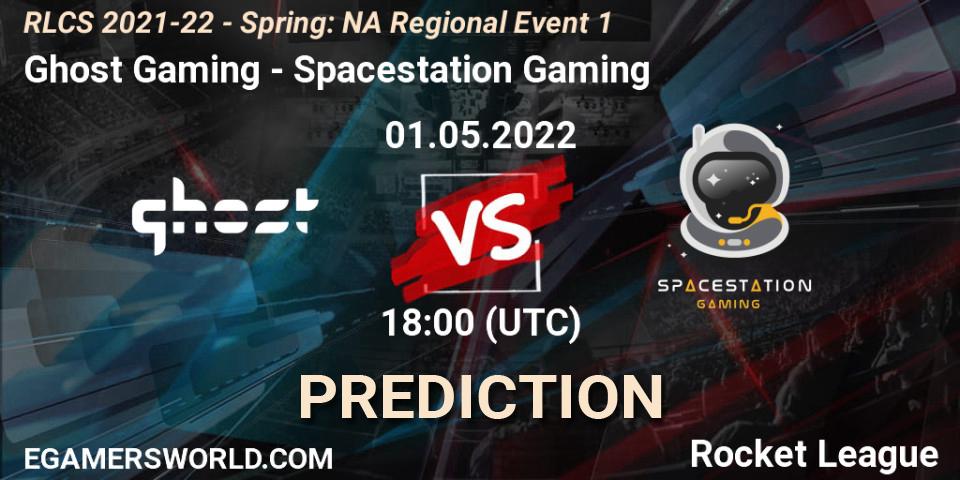 Prognose für das Spiel Ghost Gaming VS Spacestation Gaming. 01.05.22. Rocket League - RLCS 2021-22 - Spring: NA Regional Event 1