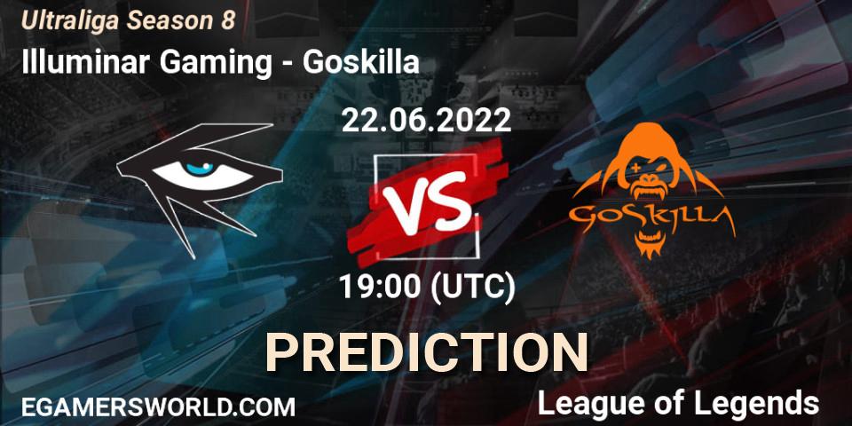 Prognose für das Spiel Illuminar Gaming VS Goskilla. 22.06.2022 at 19:15. LoL - Ultraliga Season 8