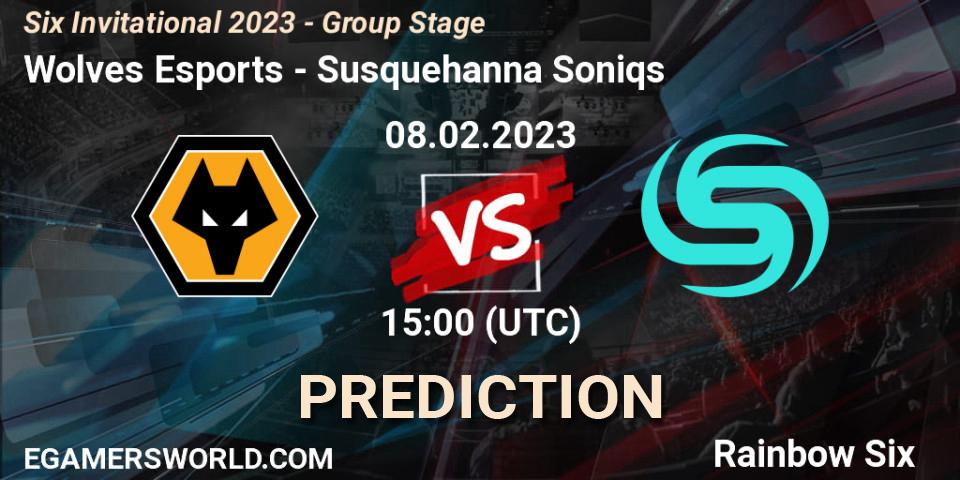 Prognose für das Spiel Wolves Esports VS Susquehanna Soniqs. 08.02.23. Rainbow Six - Six Invitational 2023 - Group Stage