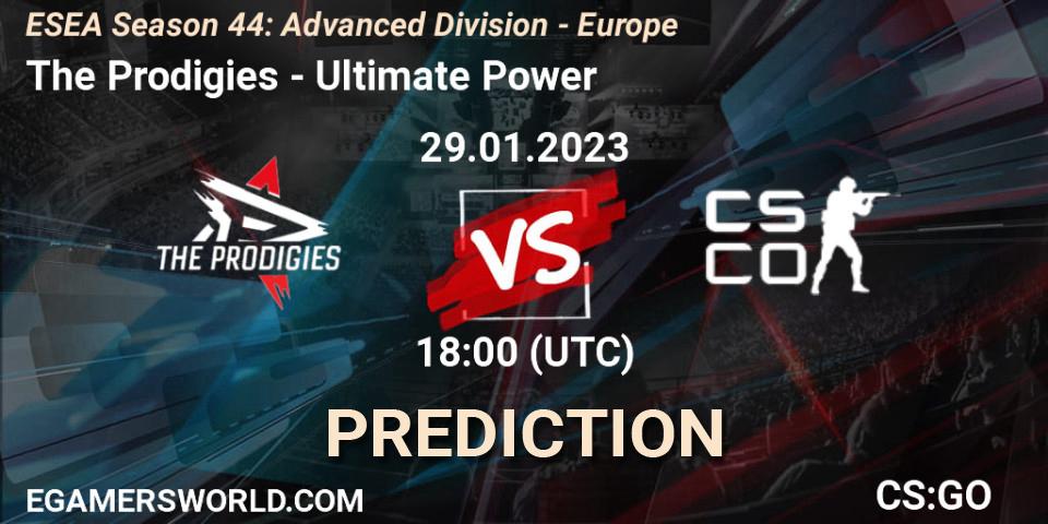 Prognose für das Spiel The Prodigies VS Ultimate Power. 03.02.23. CS2 (CS:GO) - ESEA Season 44: Advanced Division - Europe