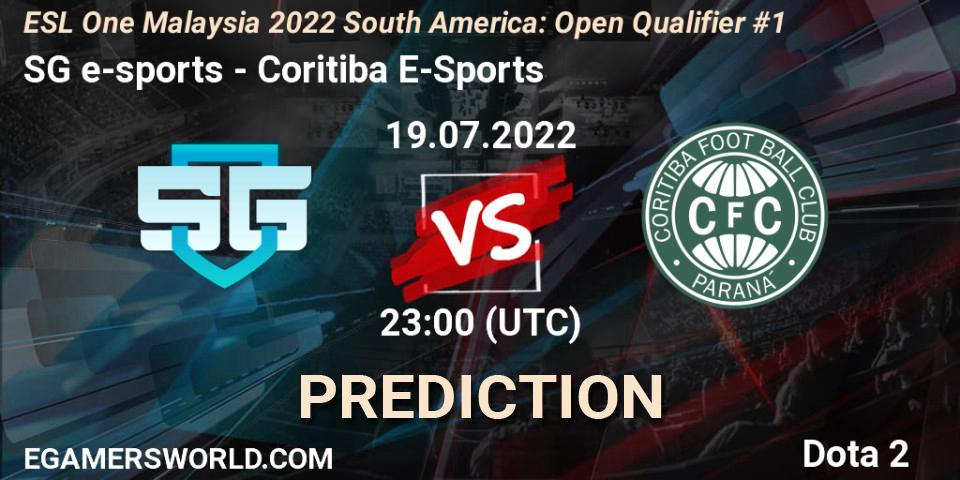 Prognose für das Spiel SG e-sports VS Coritiba E-Sports. 19.07.22. Dota 2 - ESL One Malaysia 2022 South America: Open Qualifier #1