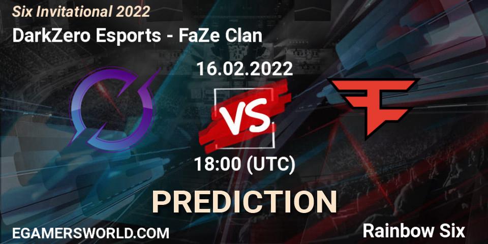 Prognose für das Spiel DarkZero Esports VS FaZe Clan. 16.02.22. Rainbow Six - Six Invitational 2022